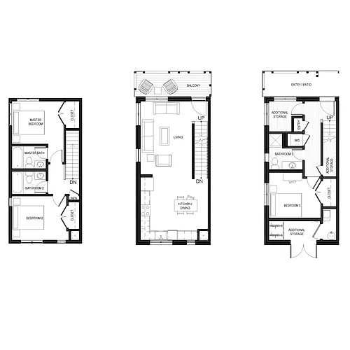 Floor plan Townhome - A E