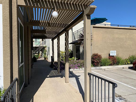 Walkway to courtyard and apt.