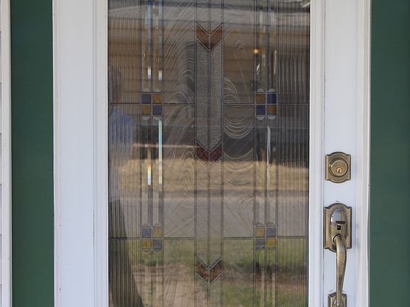 stained glass door