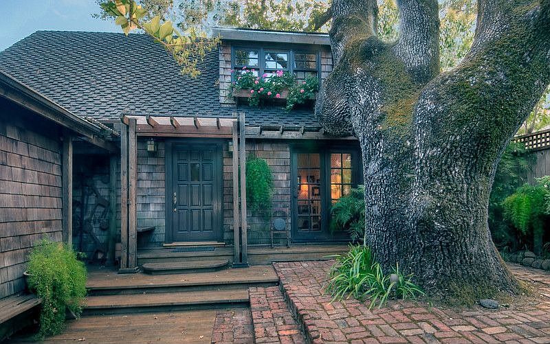 Front patio and house