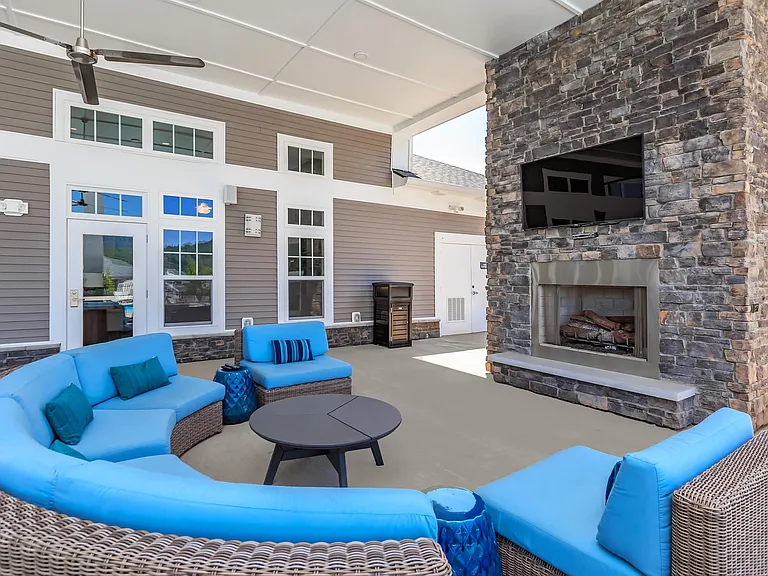 OUTDOOR FIREPLACE WITH TV