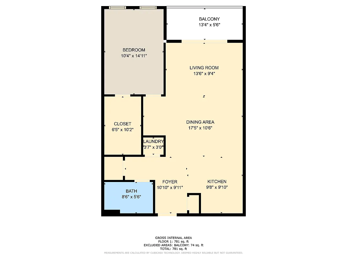 Floor plan One Bedroom