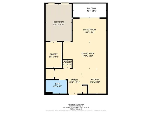 Floor plan One Bedroom