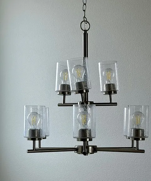 Chandelier on the entry way