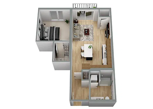 Floor plan 1 Bedroom - A4