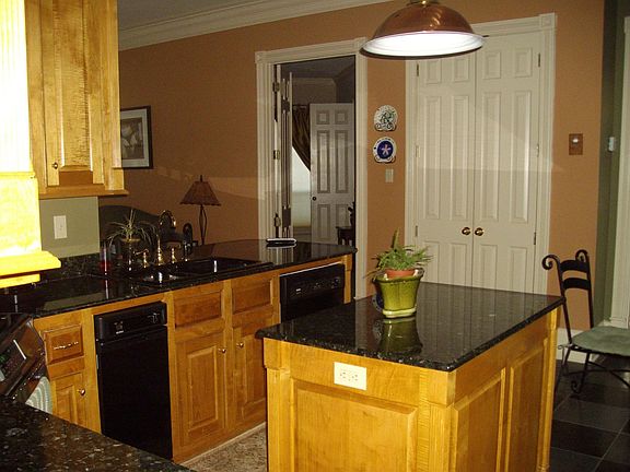 Granite counter top slate floor