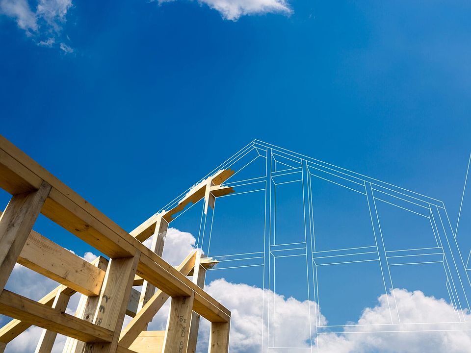 Concept the design and construction of a new wooden house.