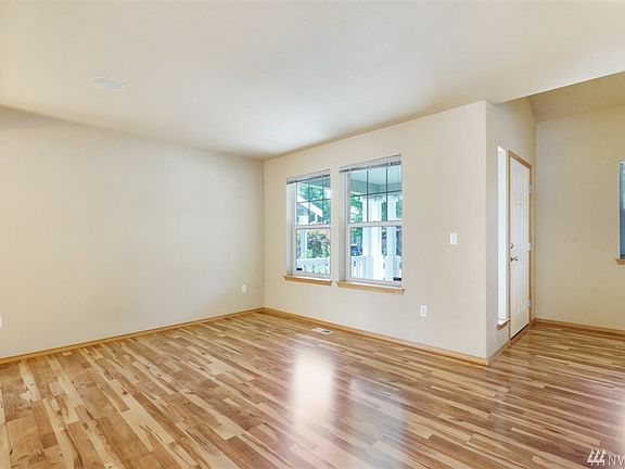 View of entry and front family room.