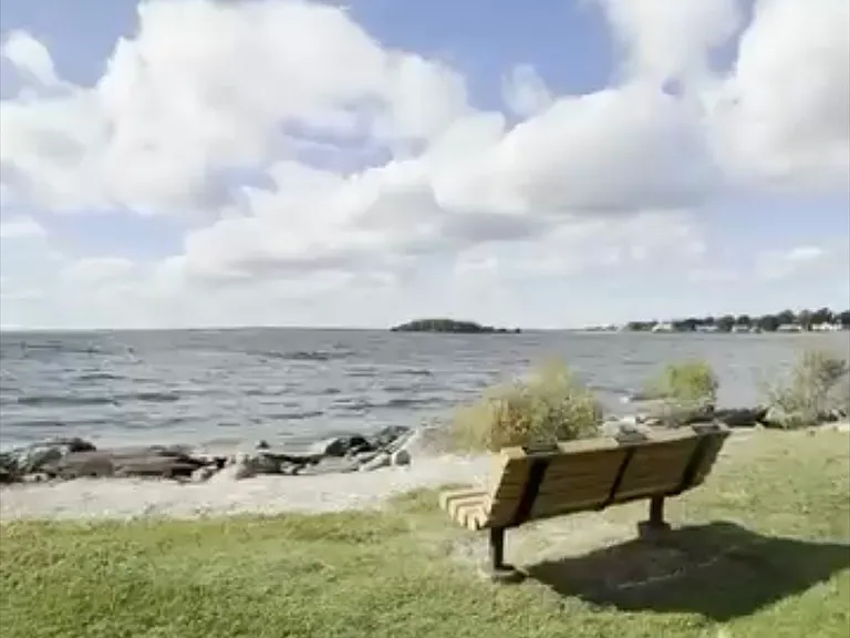 Views of the bay from the community's waterfront area