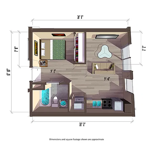 Floor plan Studio - E