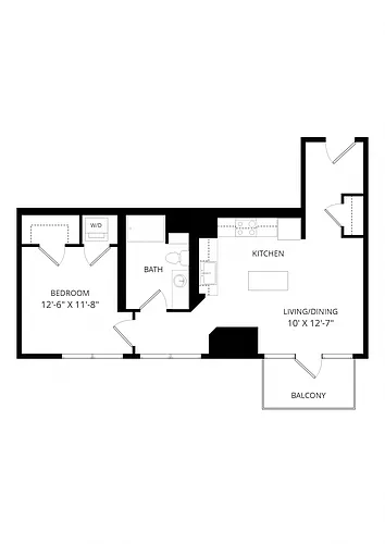 Floor plan 1X1 B3