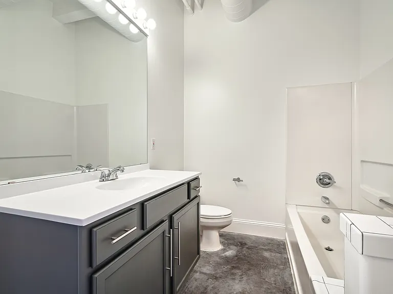 Bathroom w/ New Subway Tile and Vanity