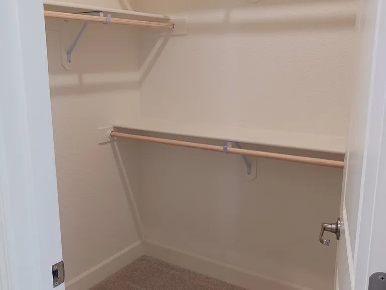Smaller master bedroom walk-in closet