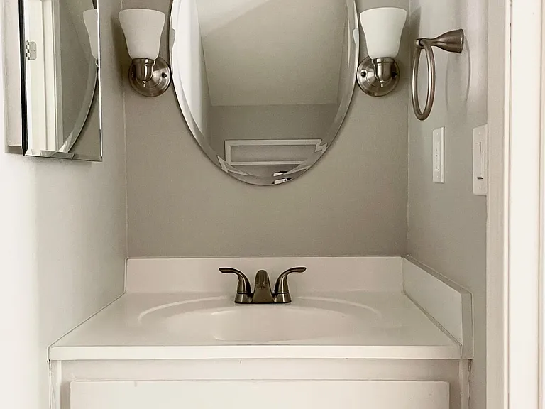Downstairs half bath vanity