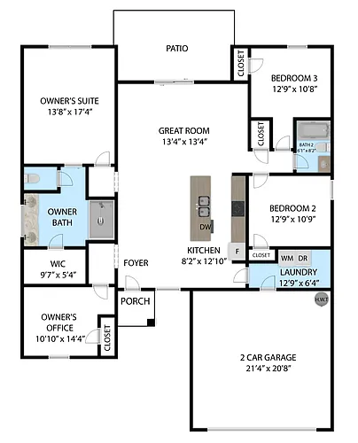 Floor plan 1717 Model B