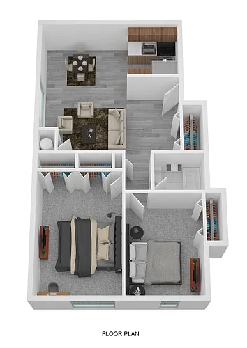 Floor plan 2 Bedroom End/Corner
