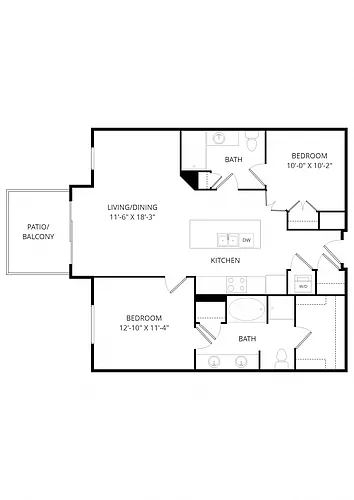 Floor plan C02 2X2