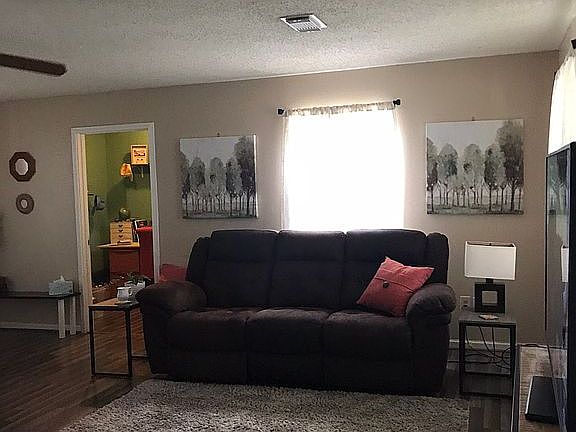 Living room w/office door