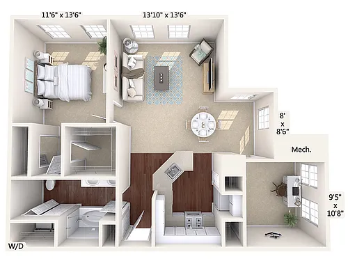 Floor plan A5D-Std-Upper