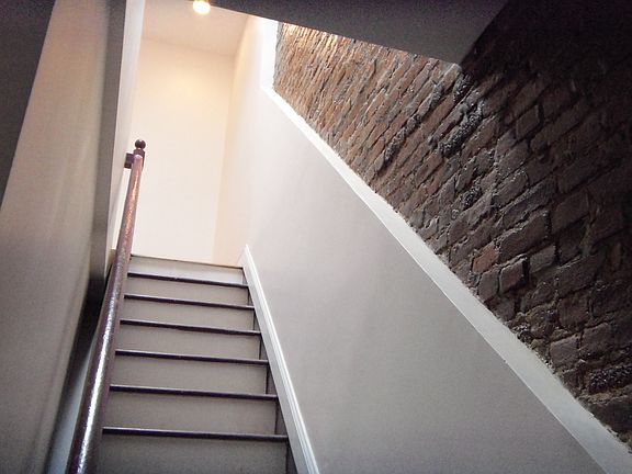Exposed Brick on Staircase