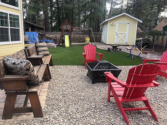 Fully landscaped backyard