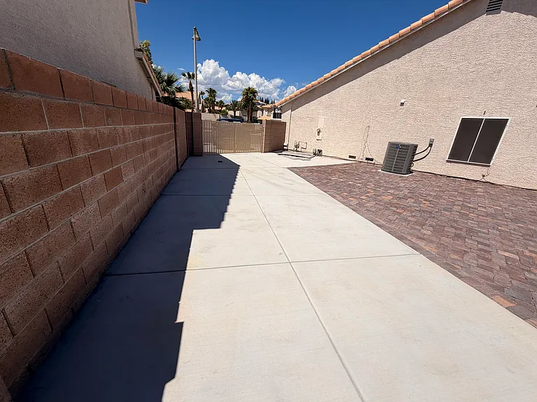 RV parking, side patio, RV gate.