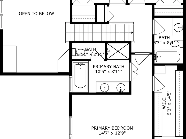 upper level floor plan