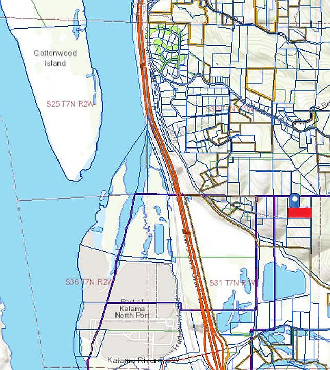 Map depicting the property