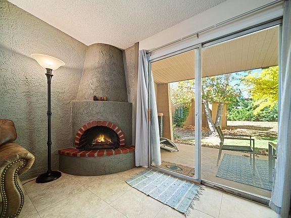 Beehive Fireplace and Back patio access