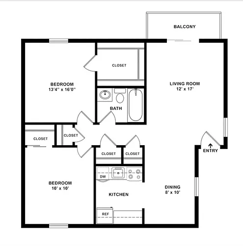Floor plan 2 Bedroom