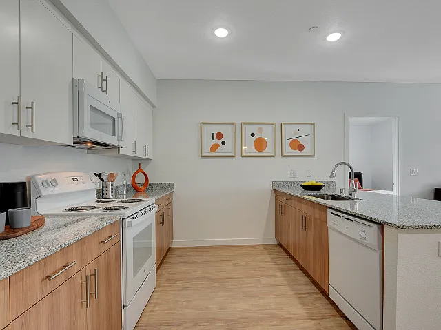 Spacious kitchen in 2 bedroom model home