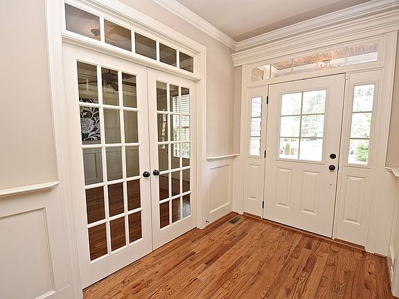 French doors to office
