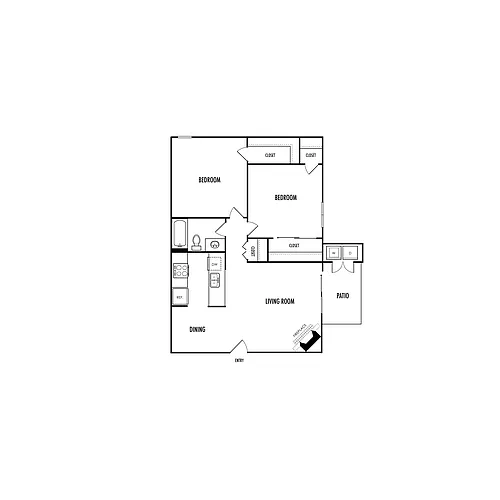 Floor plan B1 Renovated with Quartz
