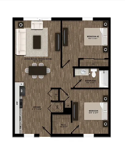 Floor plan 2 Bedroom