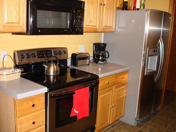 Brand new stainless steel oven, refridgerator, and dishwasher