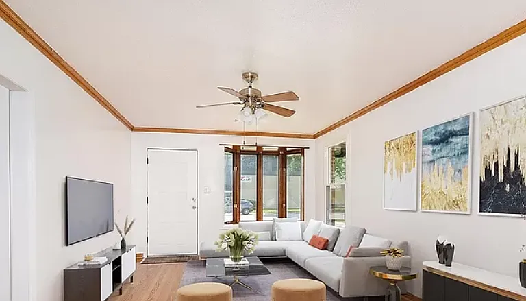 Staged living room