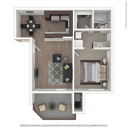 Floor plan 1BR/1BA