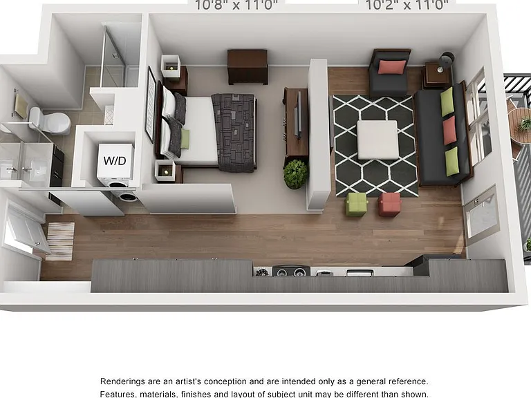 Muse - S2 - 1 Beds - 1 Baths - 533 Sq. ft.