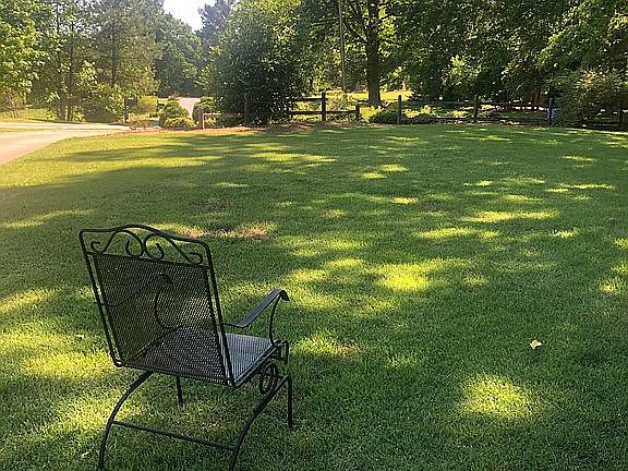 Flat front yard / open view