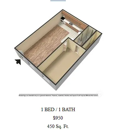 Floor plan 1 BR - R