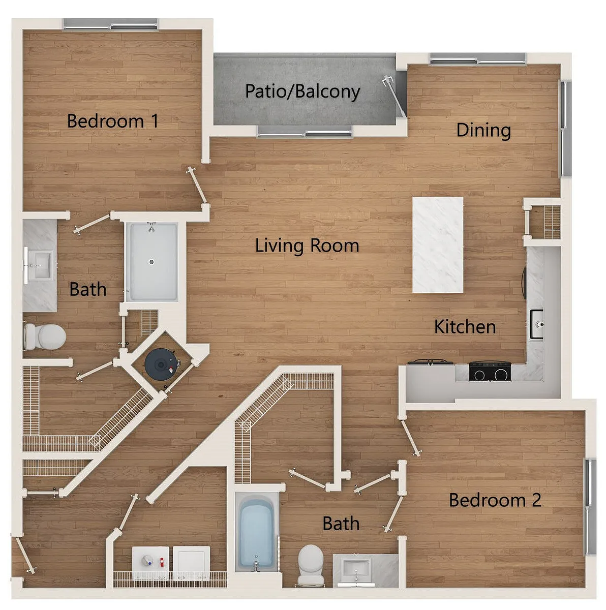 Floor plan B1A