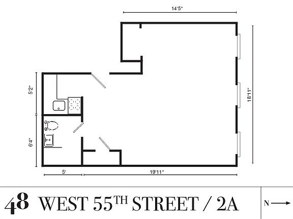 2nd image of 48 W 55th St #2A