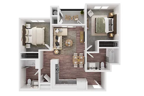 Floor plan 2-Bedroom