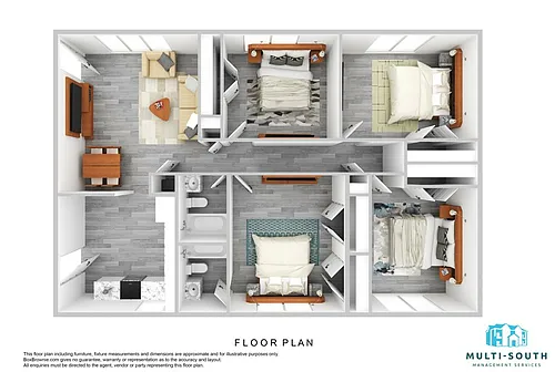 Floor plan 4 Bedroom, 2 Bathroom