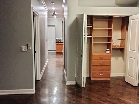 Entry to living room and office area