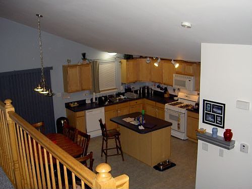 Kitchen with Maple Cabinets and Island