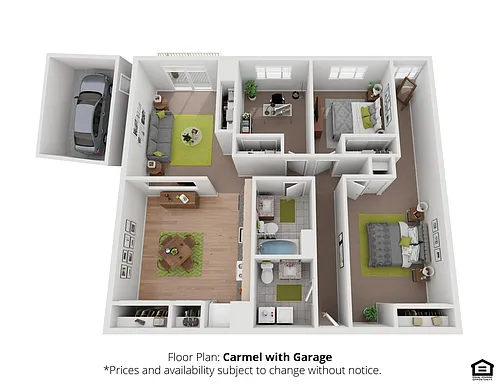 Floor plan Carmel with Garage