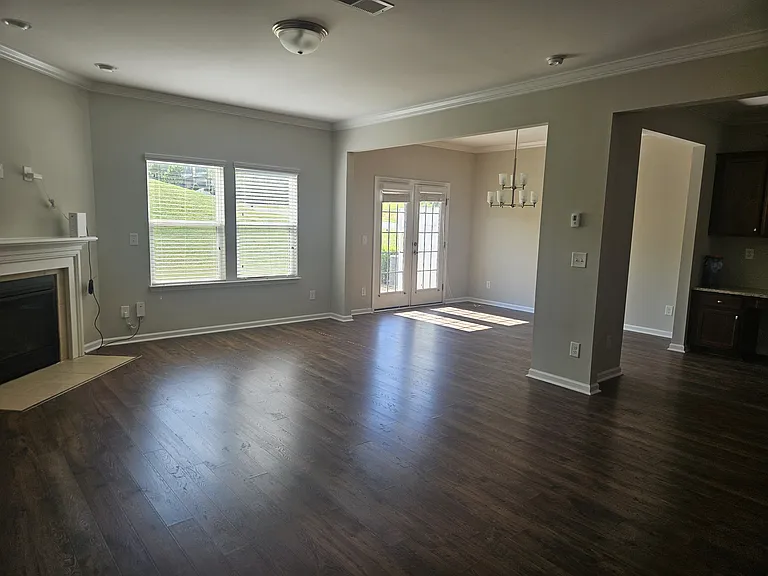 Large living room with hardwood floors