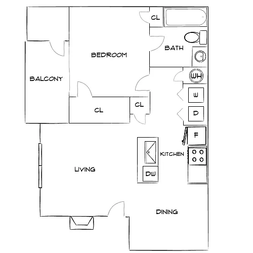 Floor plan Design 1B Premier 2