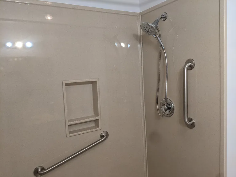 Hall bath walk in shower